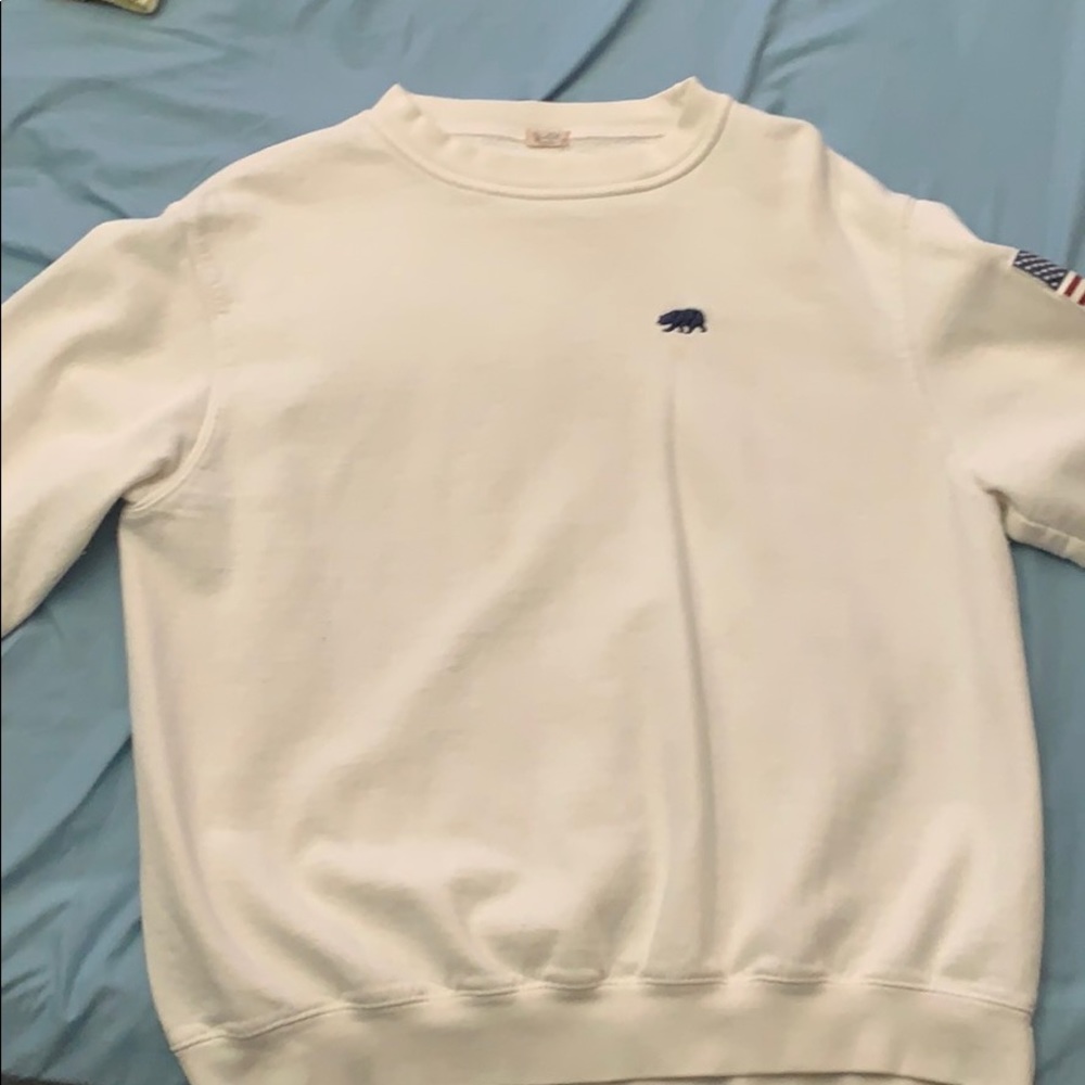 Brandy American flag crew neck